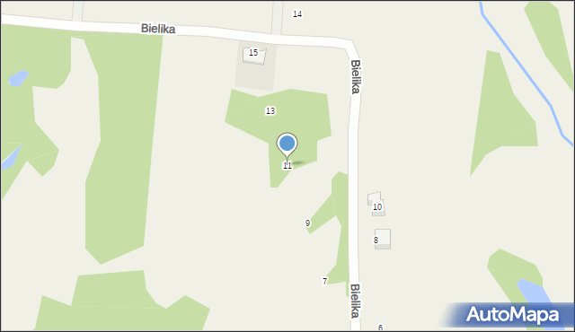 Arciechów, Bielika, 11, mapa Arciechów