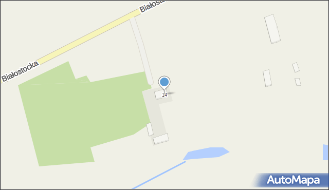 Baciuty, Białostocka, 14, mapa Baciuty