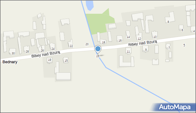 Bednary, Bitwy nad Bzurą, 13, mapa Bednary