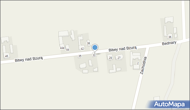 Bednary, Bitwy nad Bzurą, 33, mapa Bednary