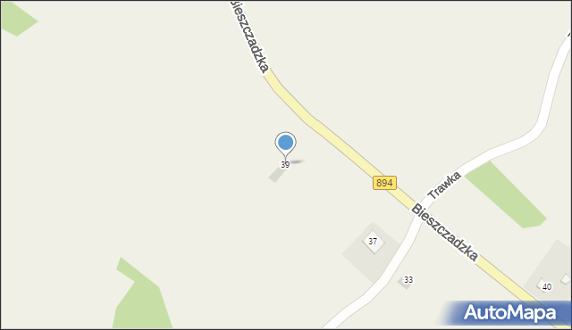 Berezka, Bieszczadzka, 39, mapa Berezka