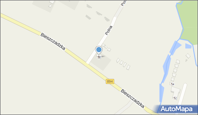 Berezka, Bieszczadzka, 56, mapa Berezka
