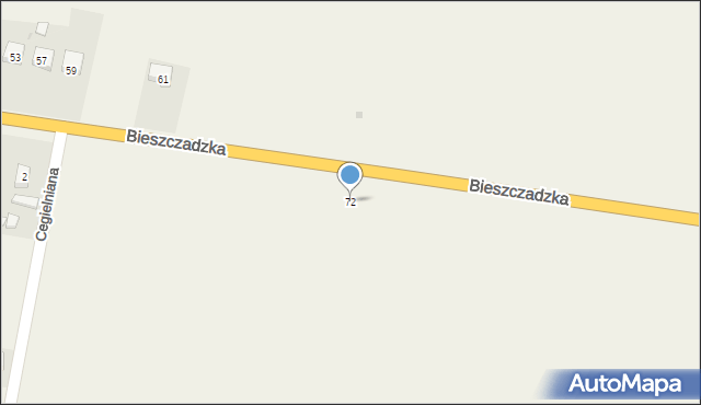 Besko, Bieszczadzka, 72, mapa Besko