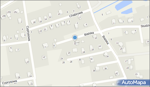 Bestwina, Bialska, 12, mapa Bestwina
