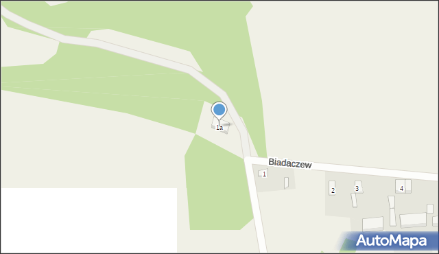 Biadaczew, Biadaczew, 1a, mapa Biadaczew