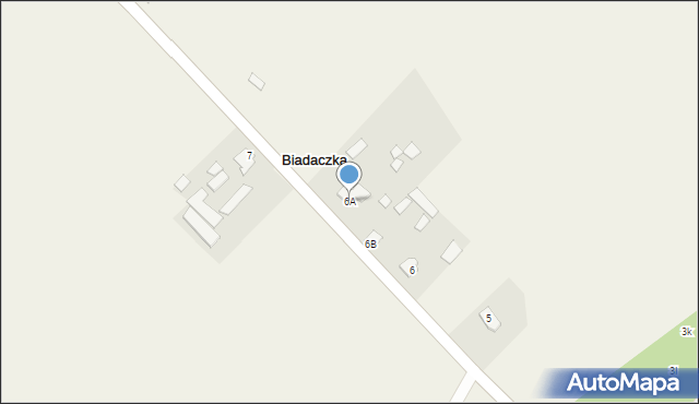 Biadaczka, Biadaczka, 6A, mapa Biadaczka