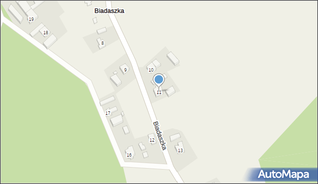 Biadaszka, Biadaszka, 11, mapa Biadaszka