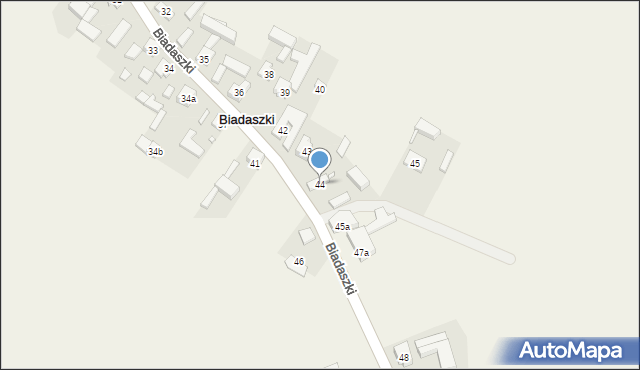 Biadaszki, Biadaszki, 44, mapa Biadaszki