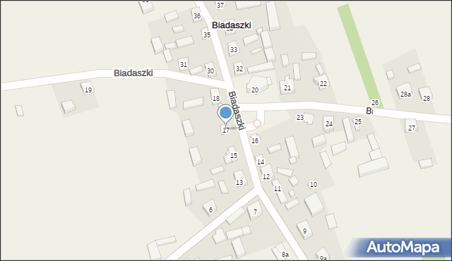 Biadaszki, Biadaszki, 17, mapa Biadaszki