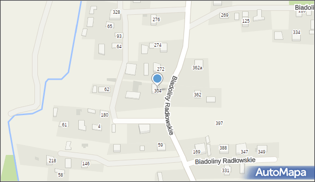 Biadoliny Radłowskie, Biadoliny Radłowskie, 304, mapa Biadoliny Radłowskie