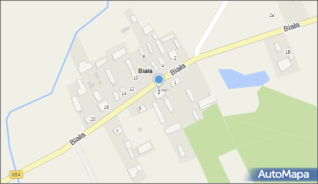 Biała, Biała, 3, mapa Biała