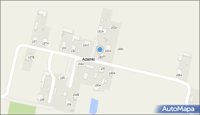 Biała, Biała, 191, mapa Biała