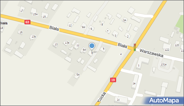 Biała, Biała, 6, mapa Biała
