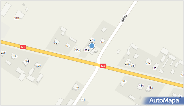 Biała, Biała, 47C, mapa Biała