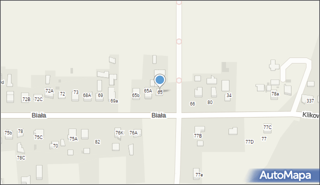 Biała, Biała, 65, mapa Biała