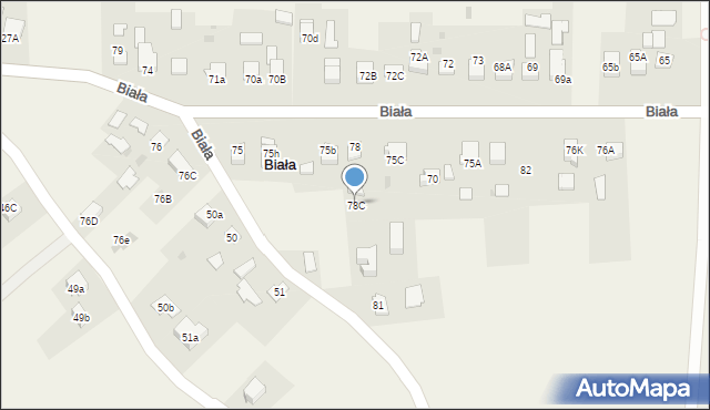 Biała, Biała, 78C, mapa Biała
