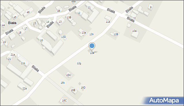 Biała, Biała, 12e, mapa Biała
