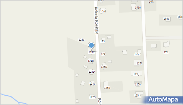 Biała, Biała, 124C, mapa Biała