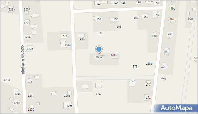 Biała, Biała, 168a, mapa Biała