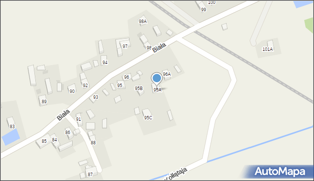 Biała, Biała, 95A, mapa Biała