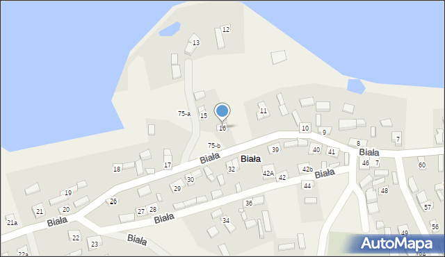Biała, Biała, 16, mapa Biała