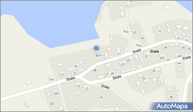 Biała, Biała, 18, mapa Biała