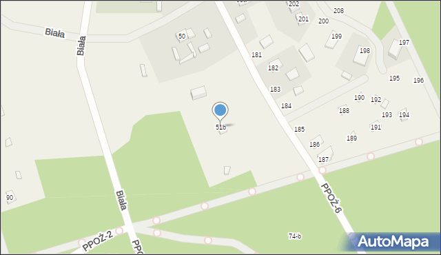 Biała, Biała, 51b, mapa Biała