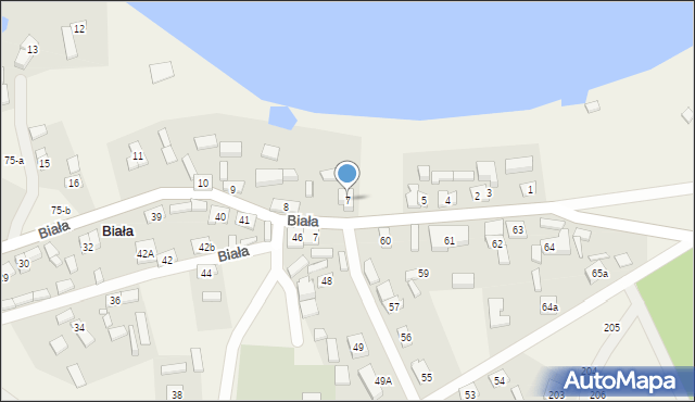 Biała, Biała, 7, mapa Biała