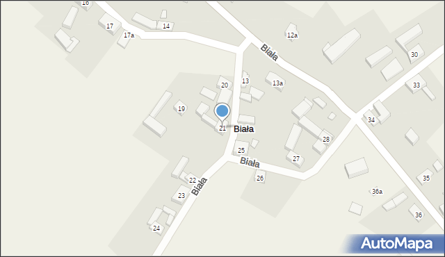 Biała, Biała, 21, mapa Biała