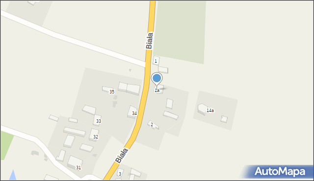 Biała, Biała, 1a, mapa Biała