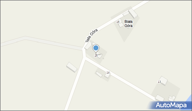 Biała Góra, Biała Góra, 15, mapa Biała Góra