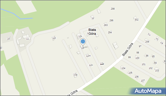 Biała Góra, Biała Góra, 12l, mapa Biała Góra
