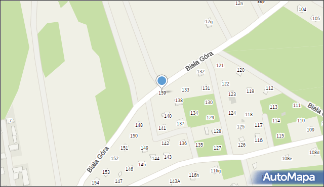 Biała Góra, Biała Góra, 139, mapa Biała Góra