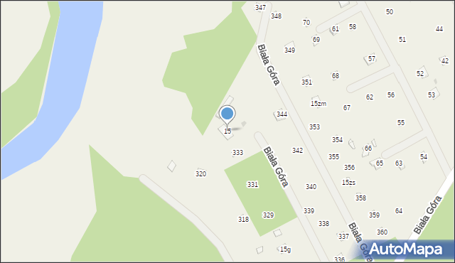 Biała Góra, Biała Góra, 15, mapa Biała Góra