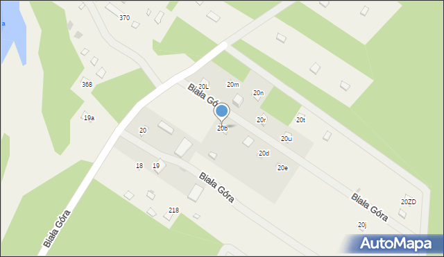 Biała Góra, Biała Góra, 20b, mapa Biała Góra