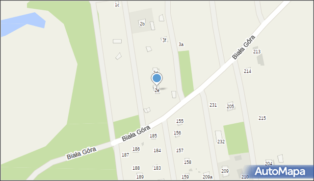 Biała Góra, Biała Góra, 2e, mapa Biała Góra