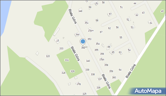 Biała Góra, Biała Góra, 342, mapa Biała Góra