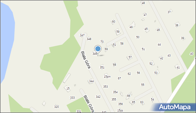 Biała Góra, Biała Góra, 350, mapa Biała Góra