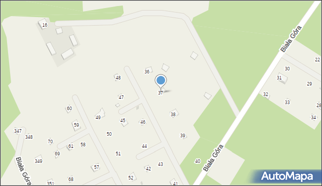 Biała Góra, Biała Góra, 37, mapa Biała Góra