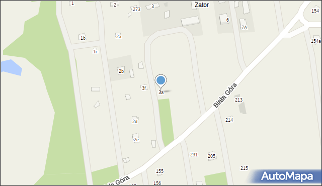 Biała Góra, Biała Góra, 3a, mapa Biała Góra