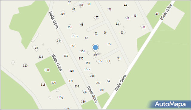 Biała Góra, Biała Góra, 66, mapa Biała Góra