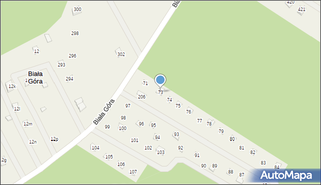 Biała Góra, Biała Góra, 73, mapa Biała Góra