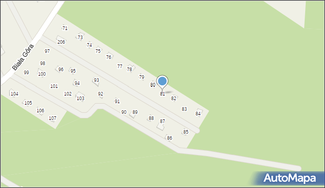 Biała Góra, Biała Góra, 81, mapa Biała Góra