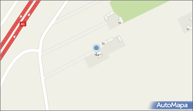Biała Góra, Biała Góra, 59A, mapa Biała Góra