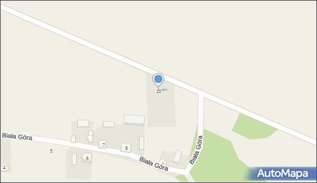Biała Góra, Biała Góra, 10, mapa Biała Góra