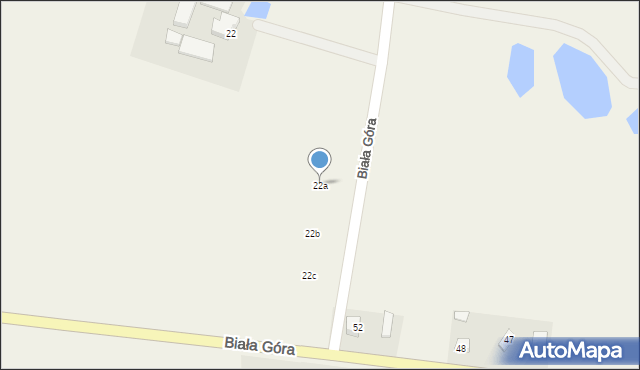 Biała Góra, Biała Góra, 22a, mapa Biała Góra