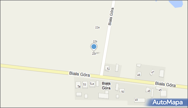 Biała Góra, Biała Góra, 22c, mapa Biała Góra