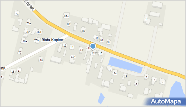 Biała-Kopiec, Biała-Kopiec, 11, mapa Biała-Kopiec