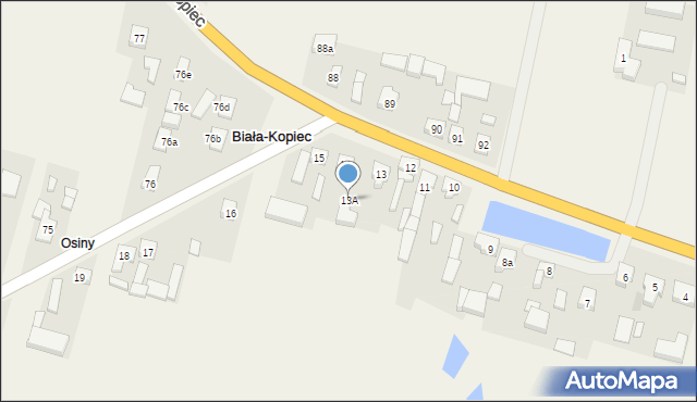 Biała-Kopiec, Biała-Kopiec, 13A, mapa Biała-Kopiec
