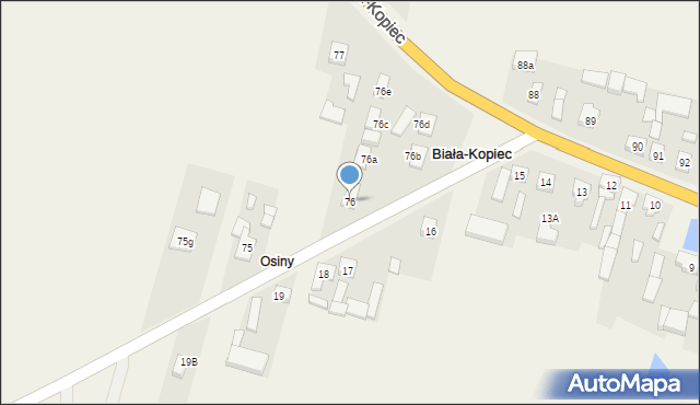 Biała-Kopiec, Biała-Kopiec, 76, mapa Biała-Kopiec